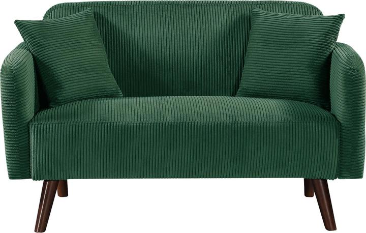 Produktbild En.Casa 2-Sitzer Sofa Midt 132x70x81 cm Cord Grün (2-Sitzer)