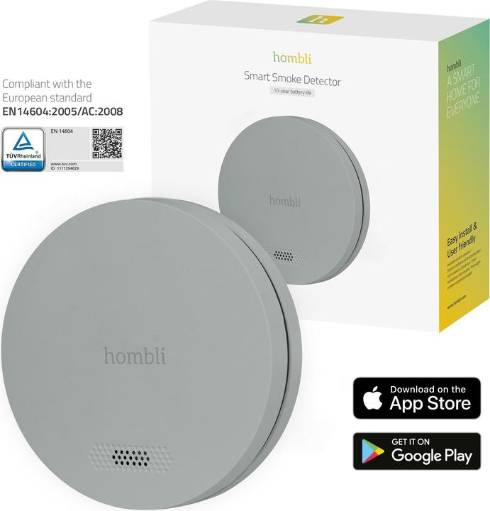Actual product image Hombli Smart Smoke Detector