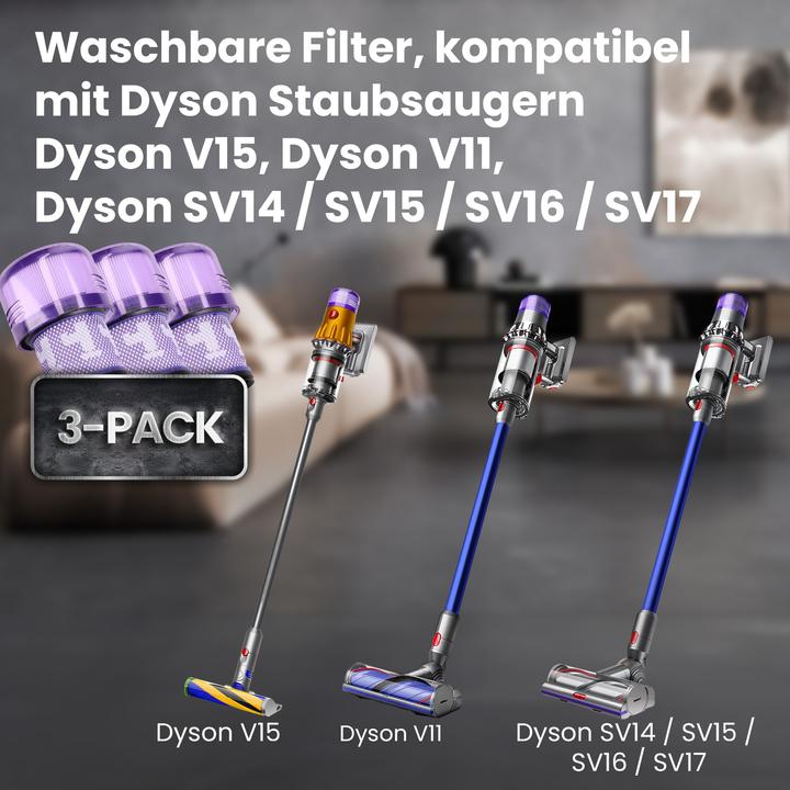 Produktbild Extralink FILTER FÜR STAUBSAUGER 3 STÜCK DYSON V11/SV14/SV15/SV16/SV17 STAB