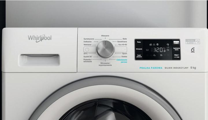 Produktbild Whirlpool Freistehende Waschmaschine FFB 9258 SV DE 9 kg 1200 U/min weiss (9 kg, Links)
