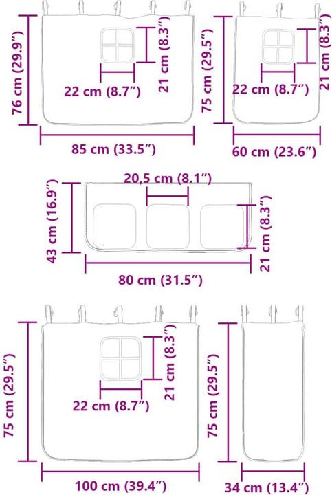 Produktbild vidaXL Kinderhochbett (80 x 200 cm)