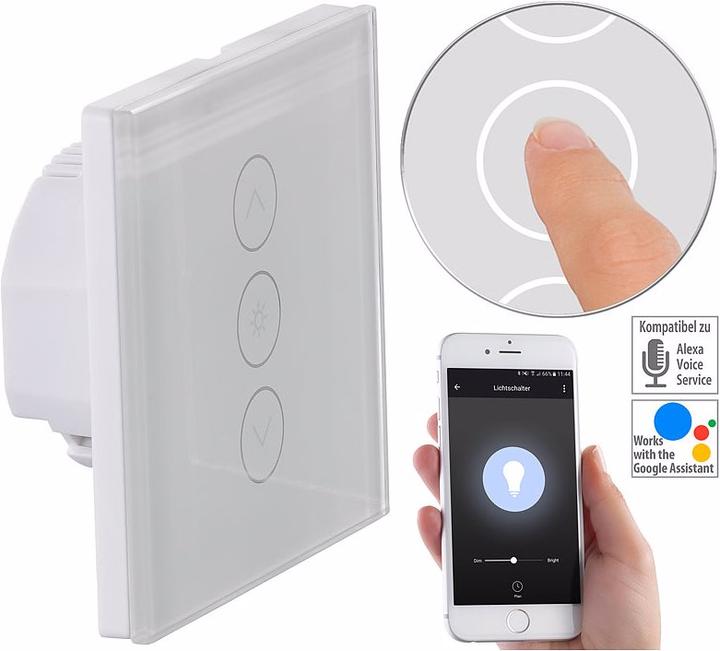 Immagine prodotto Luminea Interruttore e regolatore di luminosità touch, compatibile con Amazon Alexa e Google Assistant