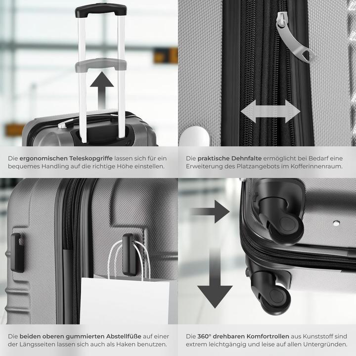 Produktbild tectake Hartschalenkofferset (106 l)
