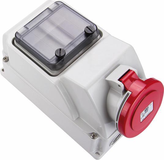 PCE 75253-7 Prise murale avec fenêtre 32A 5p 7h IP44