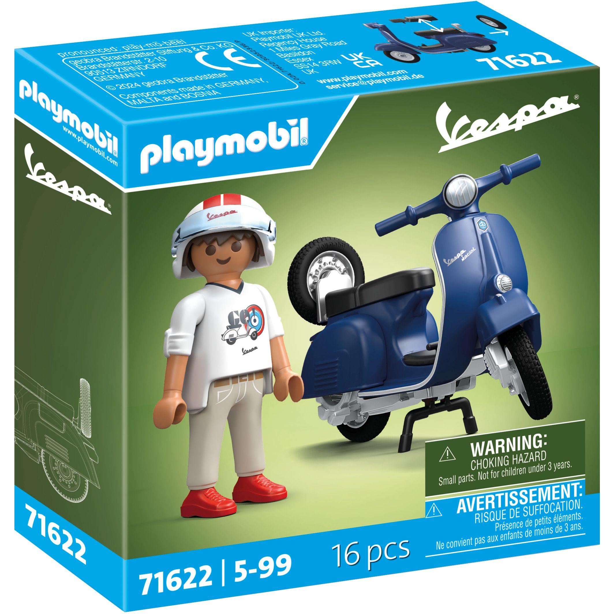 Playmobil 1969 Vespa 150 Sprint Veloce, blu (71622, Playmobil City Life)