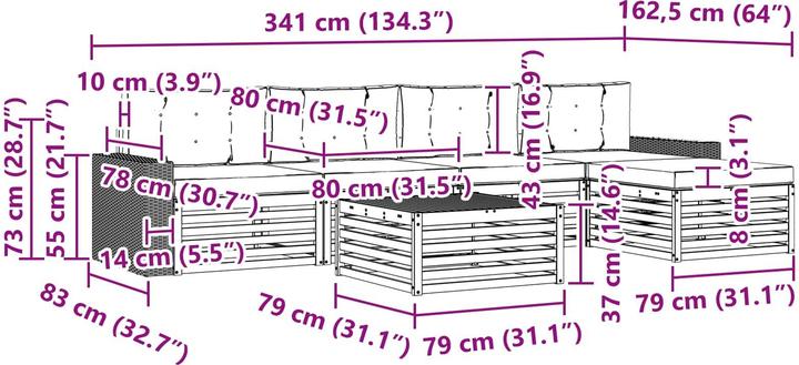 Produktbild vidaXL Outdoor-Sofa