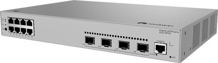 Produktbild Huawei S220-8P4S 8x10/100/1000BASE-T ports 125W PoE+ 4xGE SFP ports AC power eKit (12 Ports)