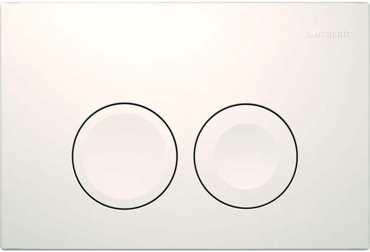 Geberit Betätigungsplatte Delta 25 weiss-alpin, für 2-Mengen-Spülung
