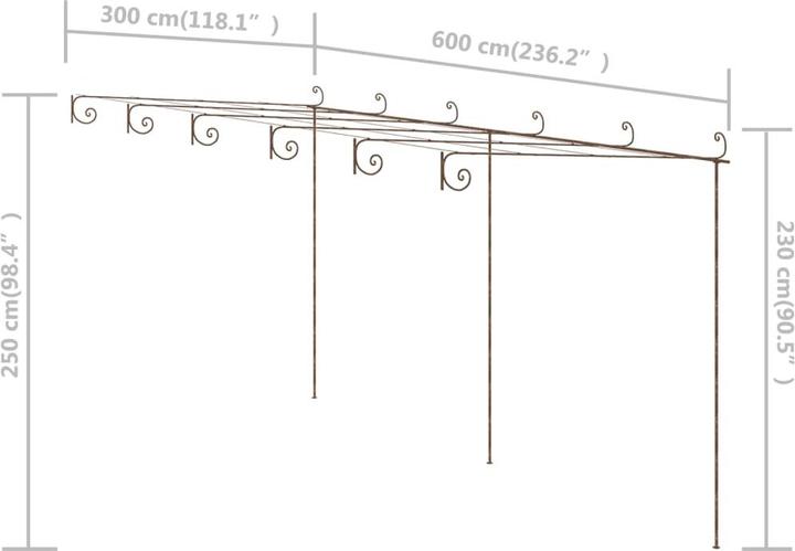 Actual product image vidaXL Pergola (300 cm, 600 cm)