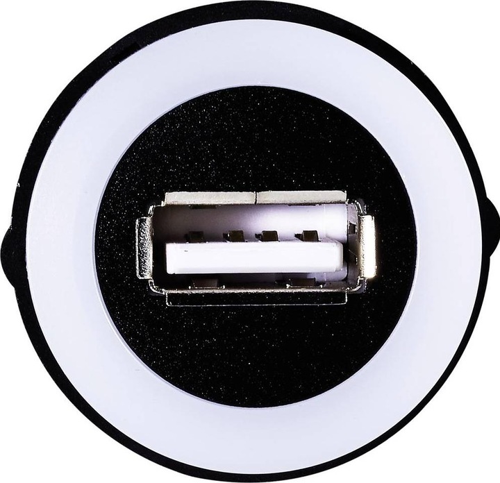 Actual product image Tru Components USB flush-mount socket, flush-mount USB-05-BK USB socket type A, illuminated on USB plug type A