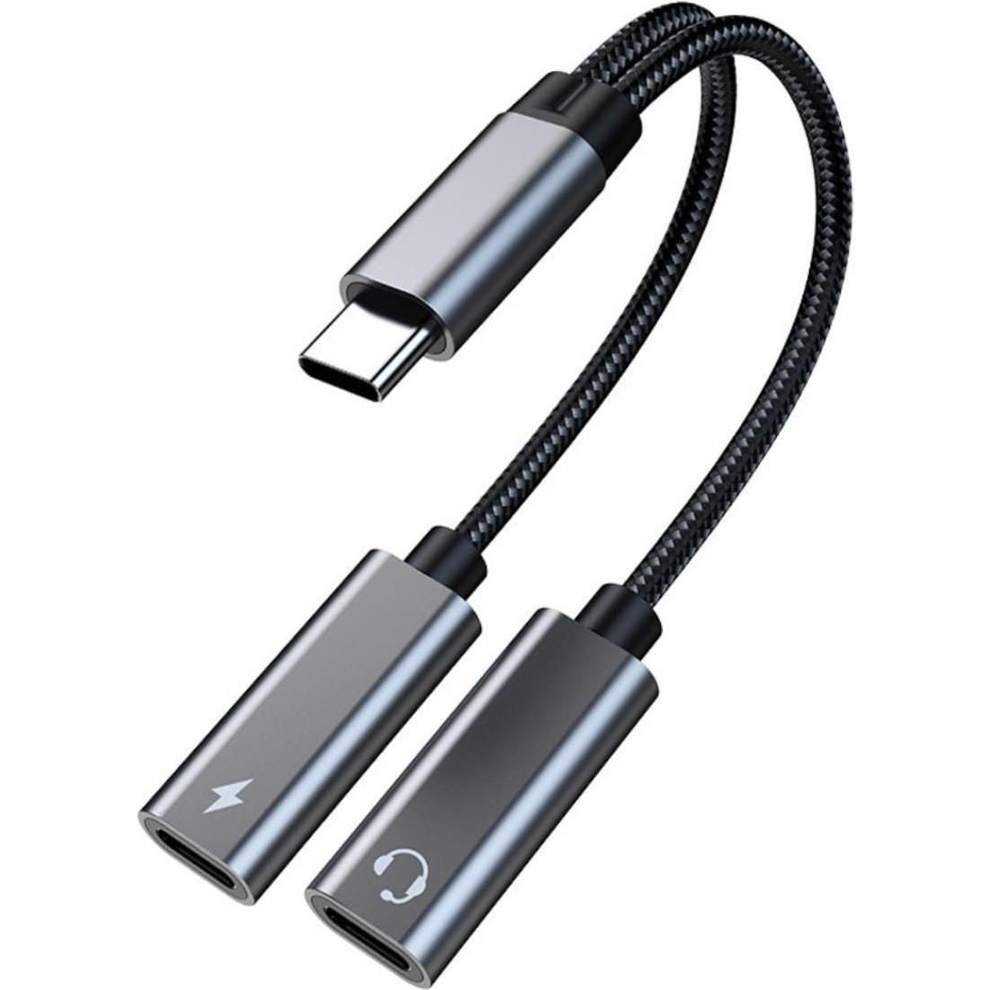 Thumbnail - MicroConnect USB-C to USB-C PD and USB-C (USB Typ C, USB Typ C), Mobilgerät Adapter, Silber