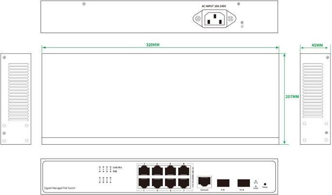 Produktbild Ernitec Managed Layer 2+ Switch, 8 x (8 Ports)