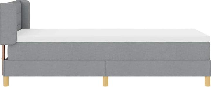 Image du produit vidaXL Boxspringbett Mit Matratze Stoff Hellgrau (90 x 200 cm)