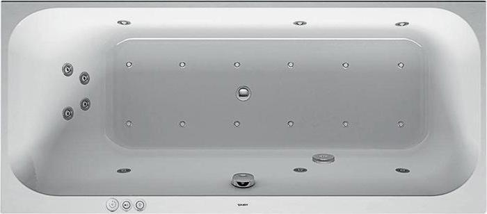 Actual product image Duravit Rectangular whirlpool tub HAPPY D.2 150 l 1700x700 we 1 RS li Combi-System P (150 l, 170 cm, 70 cm)