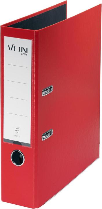 Produktbild von Ordner mit PP/Papier, 8 cm, Rot (A4, 80 mm, 1 Stk.)