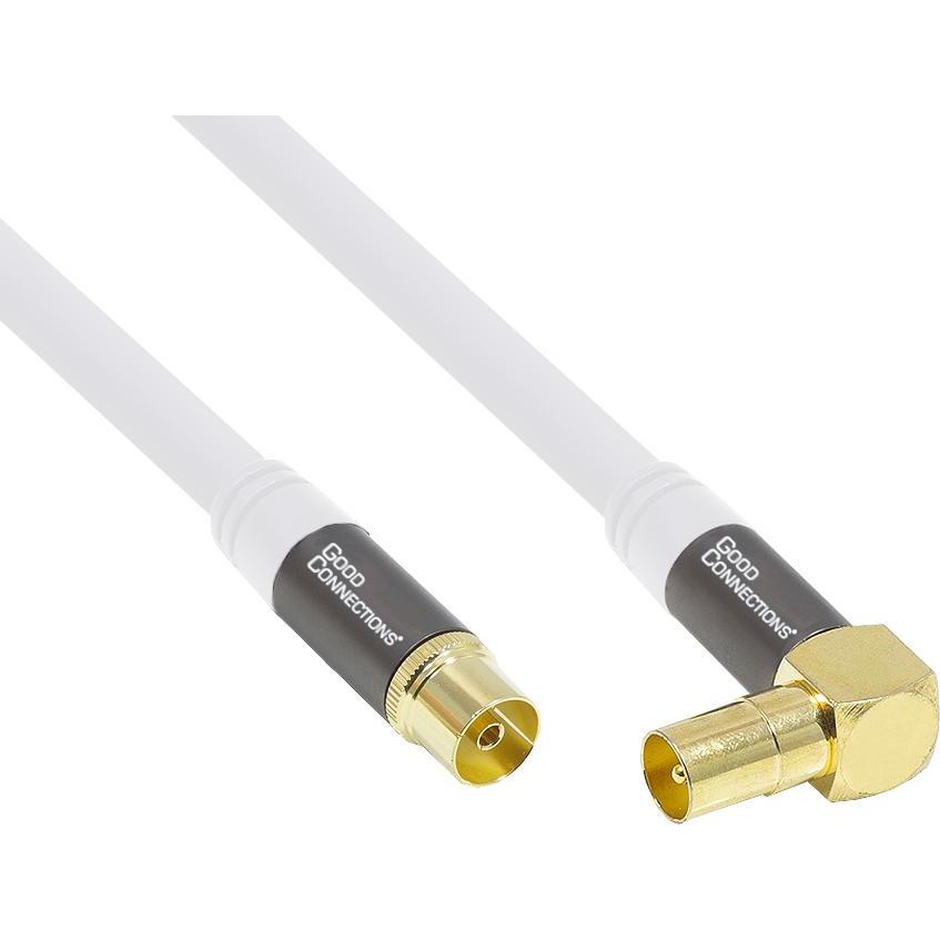 Good Connections SAT Antennenkabel SmartFLEX, IEC/Koax Stecker abgewinkelt an Buchse, vergoldet, vierfach geschirm... (1...