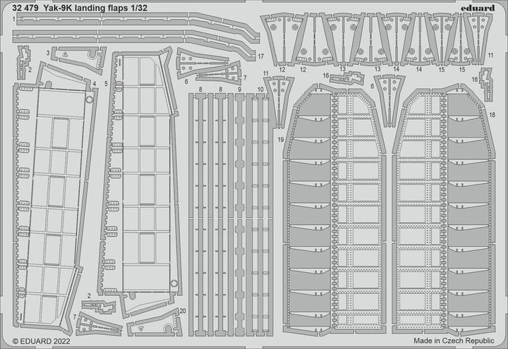 Actual product image Eduard Yak-9K landing flaps for ICM