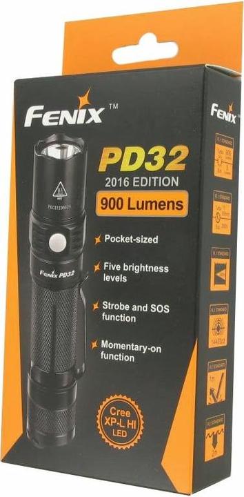 Produktbild Fenix Taschenlampe PD32 2016 Cree XP-L HI LED, inklusive Akku (900 lm)