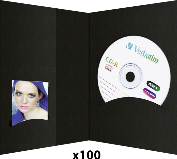 Daiber 1x100 passport photo folders w. CD-Rom compartment up to 10x15 (10 x 15 cm, 1 x)