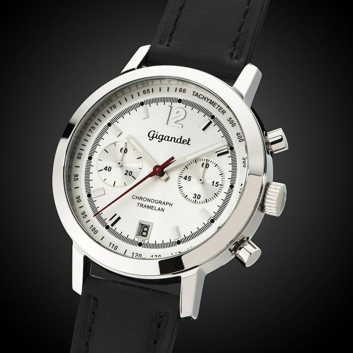 Image du produit Gigandet Chronographe analogique pour homme avec mouvement à quartz japonais et bracelet en cuir (Chronographe)
