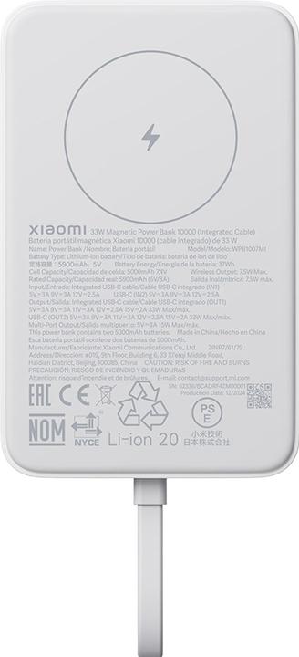 Produktbild Xiaomi 33W Magnetic Power Bank 10000mAh (Integrated Cable) (10000 mAh, 33 W)