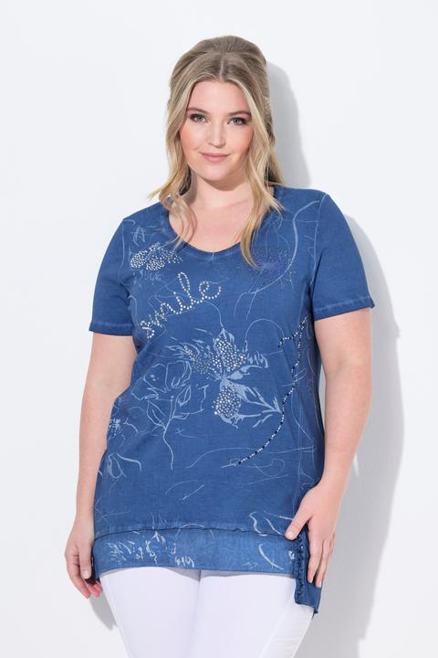 Image du produit Miamoda T-Shirt, floraler Druck, Saum hinten länger (44)