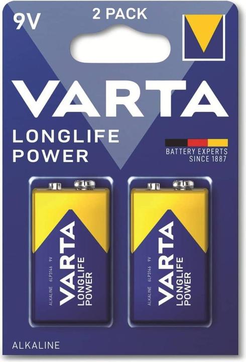 Produktbild Varta LONGLIFE Power (2 Stk., 9V Block, 580 mAh)