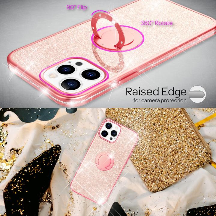 Actual product image Nalia Ring glitter silicone sleeve (Apple iPhone 13 Pro)