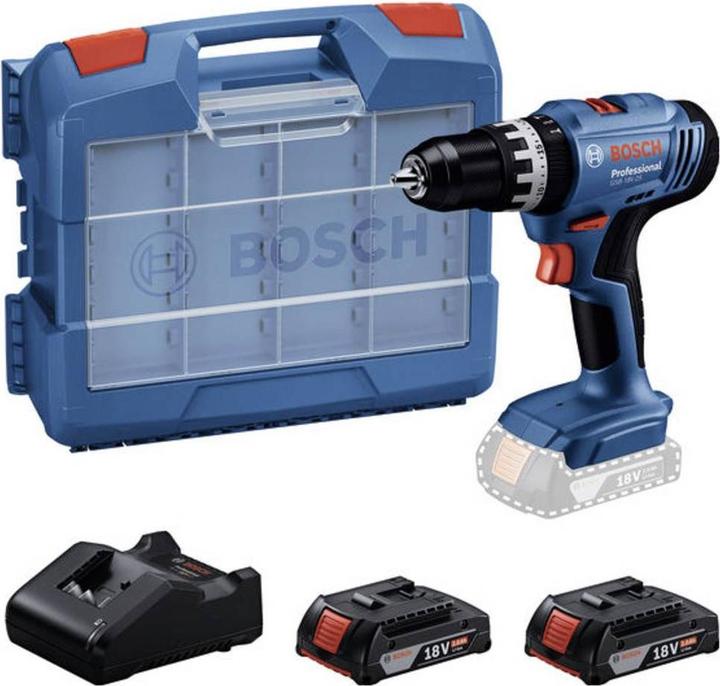 Produktbild Bosch Professional Bosch Akku-Schlagbohrschauber GSB 18V-25 (2x2,0 Ah, 63AC LC (Batteriebetrieb)