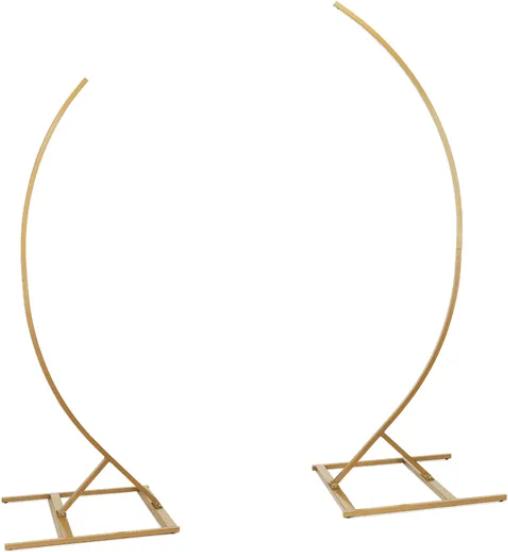 Productafbeelding Partydeco Standaard met 2 halve bogen, 200cm en 180cm - set, goud