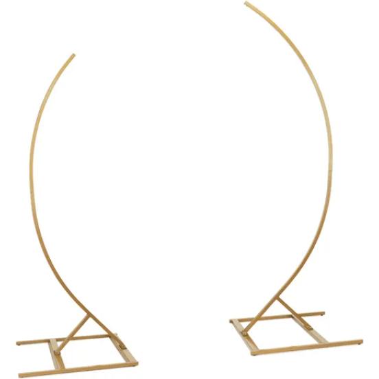 Thumbnail - Partydeco Ständer mit 2 Halbbogenbögen, 200cm und 180cm - Set, Gold