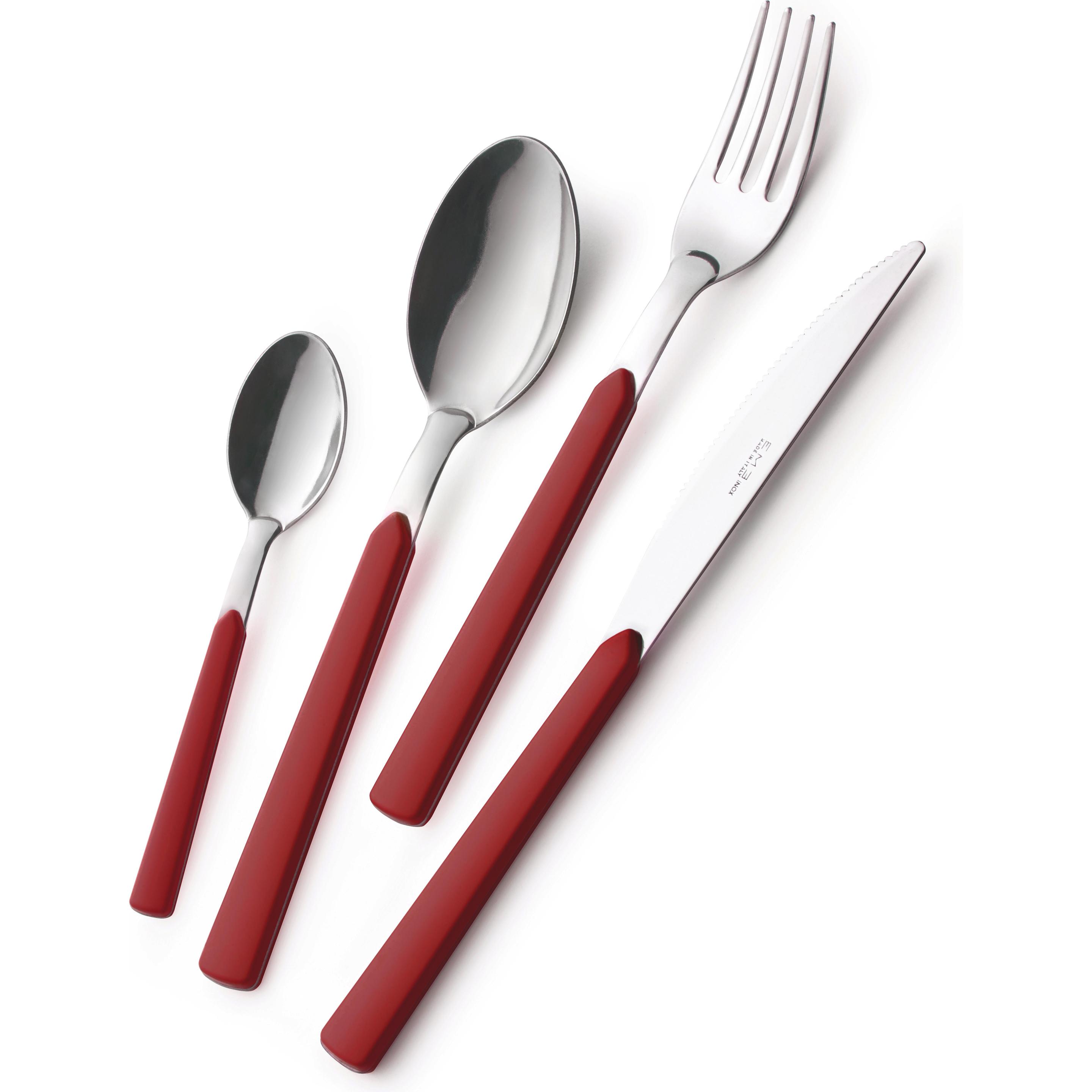 Veme Eme Besteck BARF24FA/11 Bestecksatz 24-tlg. Rot (24 Stk., Besteck Set) (BARF24FA/11)