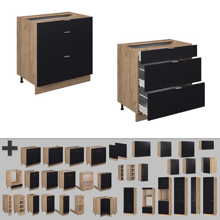 Produktbild Vicco Fame-Line mit 3 Schubladen, AP Marmor (80 x 60 x 82 cm)