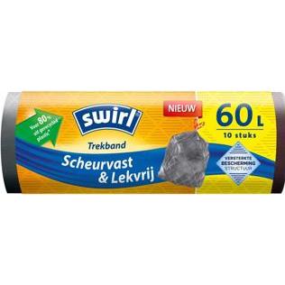 Melitta Fodera per bidoni con coulisse grigia 60L, 10 pezzi, Sacchetti spazzatura, Grigio