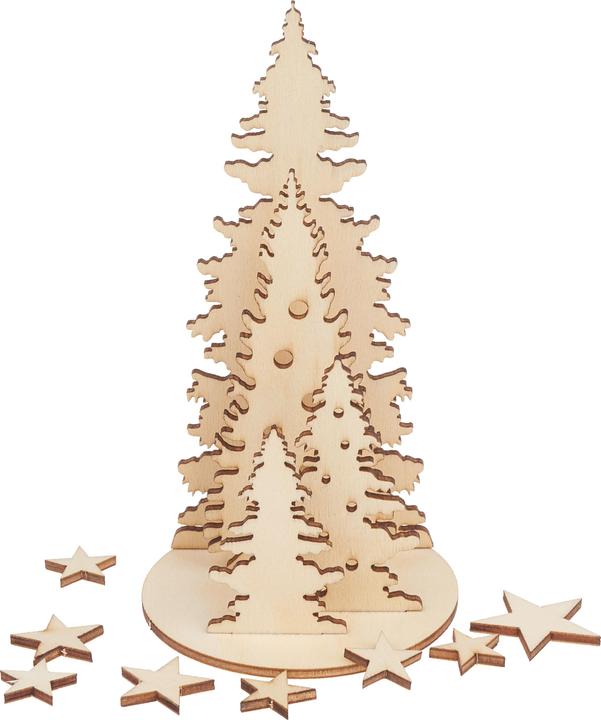 Produktbild Creativ Company Deko-Bastelset Holzfiguren Weihnachtsbäume