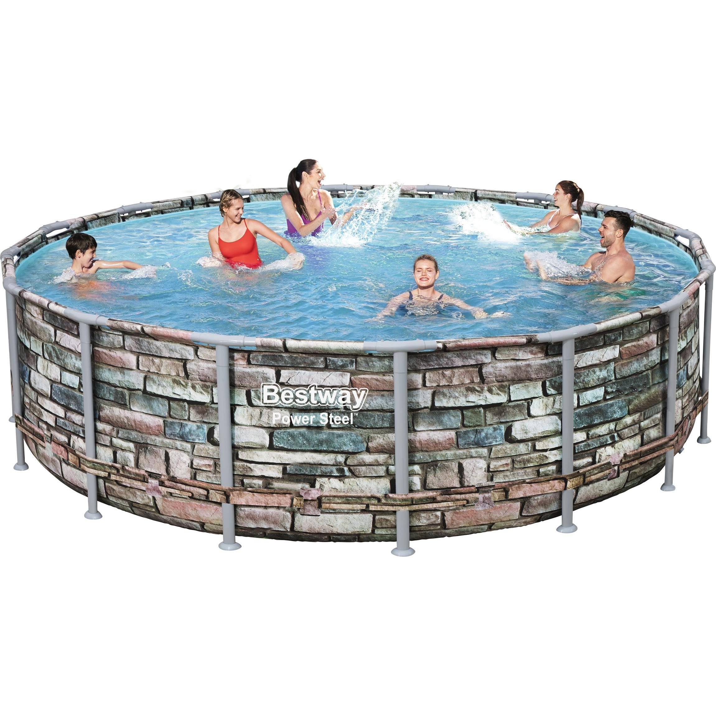 Diverse Hardware, Pool, Bestway Power Steel Swimmingpool-Set 488x122 cm (488 x 122 cm)