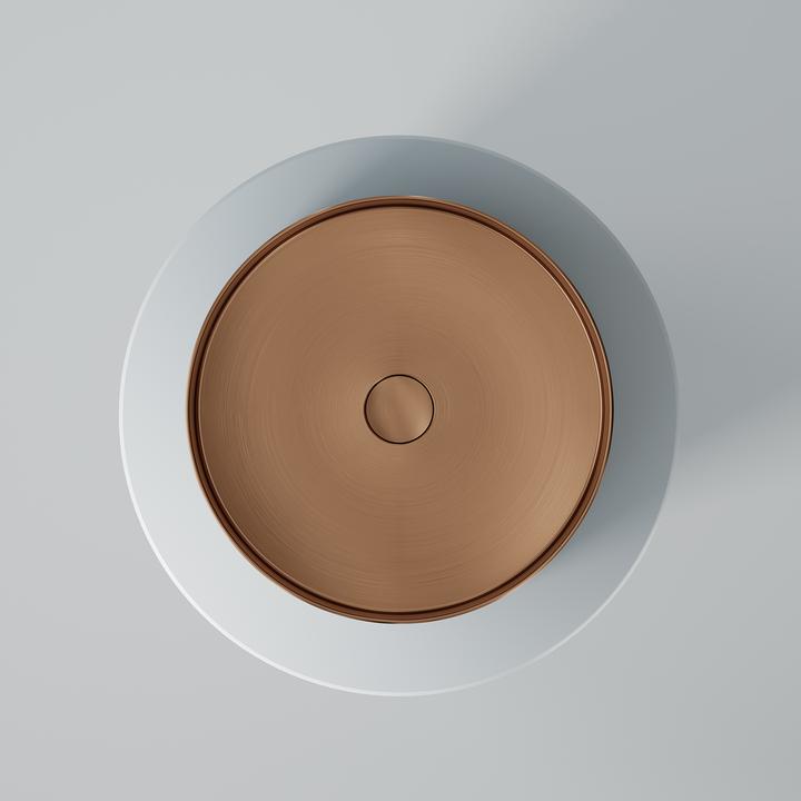 Produktbild Steinberg Série 442 lavabo à poser, rond, acier inox, sans trou pour robinet, sans trop-plein, 400x400x110mm (400 mm, 400 mm)