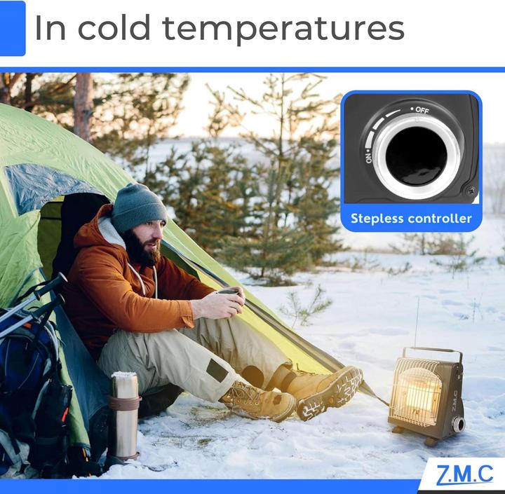 Produktbild ZMC Z.M.C 2-in-1 Portable Gas Heater and Gas Cooker (1700 W)