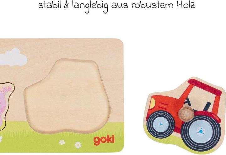 Image du produit Goki Puzzle à assembler 'A la campagne (4 pièces)