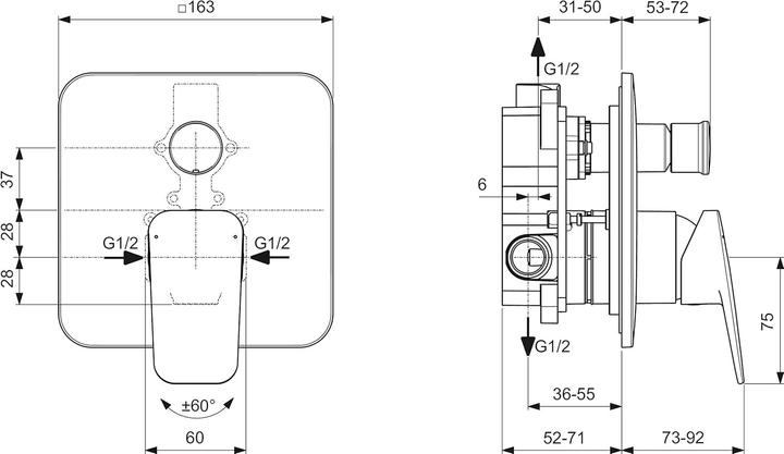 Actual product image Ideal Standard Shower Set with Dispenser Connection and Chrome Finish