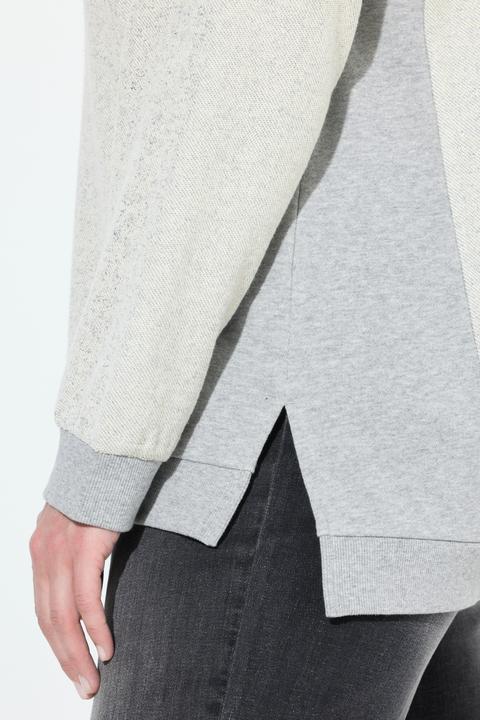 Produktbild Ulla Popken Sweatshirt, Glitzereffekt, Stehkragen, Langarm (42, 44)