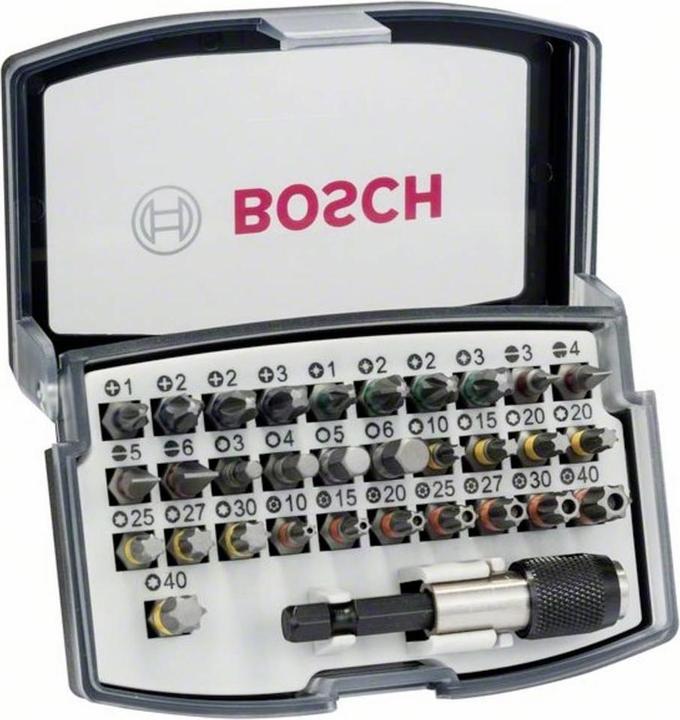 Bosch Professional Zubehör Bit-Set (T27, Th30, PH2, T40, Th20, PH1, Th27, HEX3, T10, Th40, TH15, T15, SL5, T20, SL3, Th25, PH3, SL4, SL6, T25, T30, HEX6, Th10)