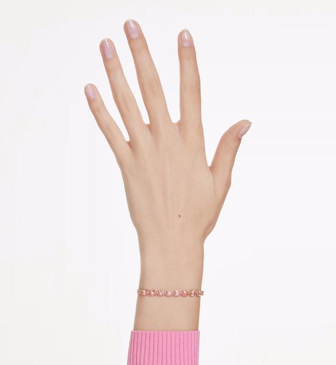 Produktbild Swarovski Matrix Armband Tropfenschliff Rosa Gold (24 cm, Swarovski Metall)