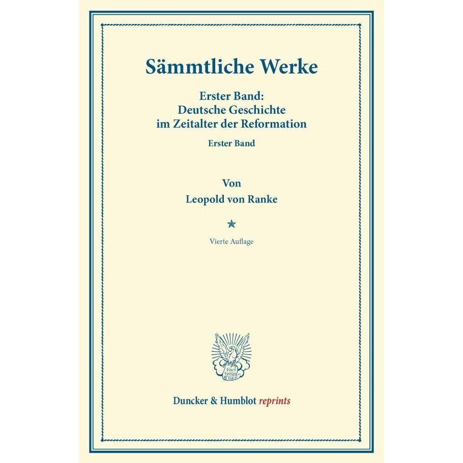 Sämmtliche Werke., Fachbücher von Leopold von Ranke