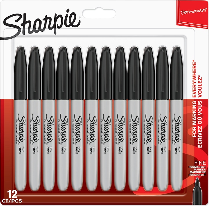 Immagine prodotto Sharpie Punta rotonda fine (Nero, 0.90 mm, 12 x)