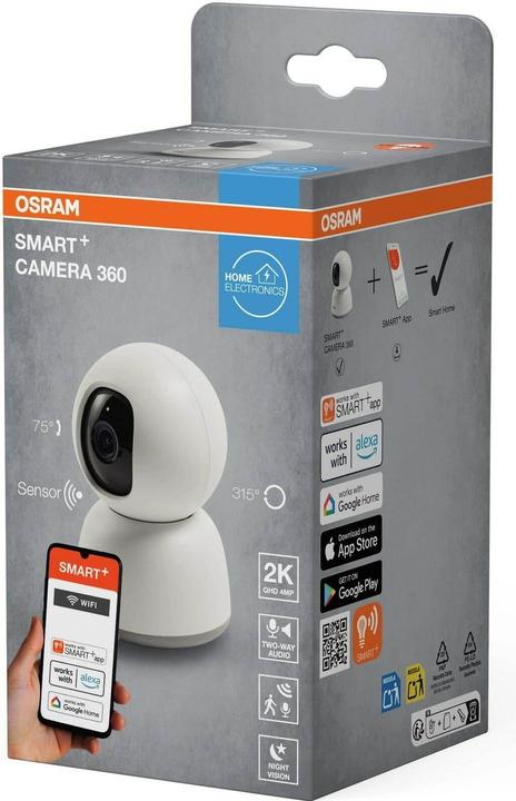 Produktbild Osram SMART+ WIFI CAMERA 360 White (2560 x 1440 Pixels)
