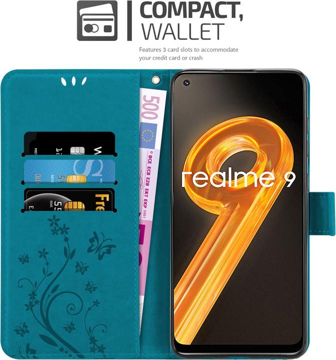 Image du produit Cadorabo Étui Flower Book pour Realme 9 4G / 9 PRO+ (Realme 9 4G, Realme 9 Pro Plus)