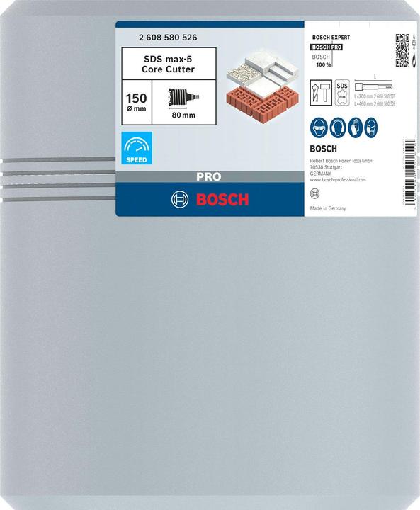 Produktbild Bosch Professional Zubehör PRO SDS max-5 Core Cutter, 150 x 80 x 92 mm (150 mm)
