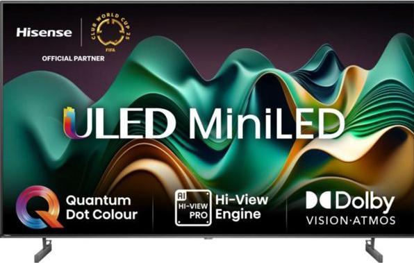 Produktbild Hisense TV 75U6NQ (189 cm (75 Zoll), schwarz/dunkelgrau, UltraHD/4K, Triple Tuner, Mini LED) (75", LED, 4K, 2024)