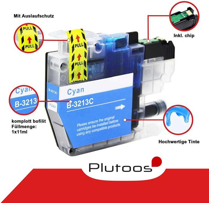 Image du produit Plutoos Brother LC-3213 Cartouches XXL compatibles, jeu de 4 couleurs (M, C, Y, CF)